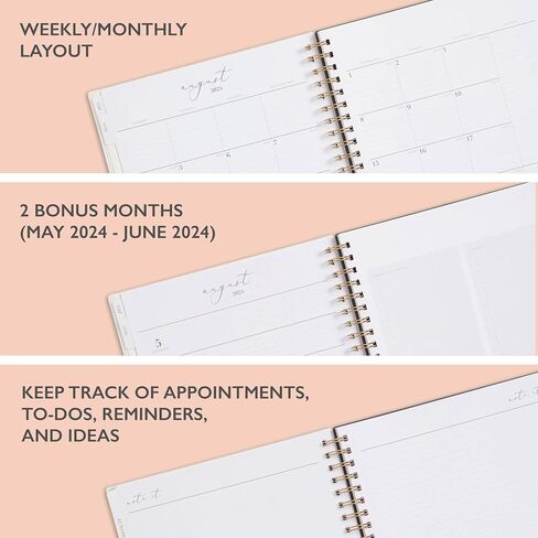Blue Sky Life Note It for 2024-2025 Academic Year Weekly and Monthly Planner, 5.875" x 8.625", Clear Cover, Wirebound, Hannah (142590-A25) in Saudi Arabia