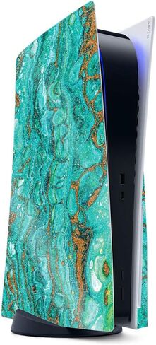 MightySkins Glossy Glitter Gaming Skin for PS5 / Playstation 5 - Marble Glitz | Durable High-Gloss Glitter Finish | Easy to Apply and Change Style | Made in The USA in Saudi Arabia