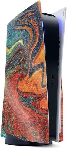 MightySkins Glossy Glitter Gaming Skin for PS5 / Playstation 5 - Marble Glitz | Durable High-Gloss Glitter Finish | Easy to Apply and Change Style | Made in The USA in Saudi Arabia