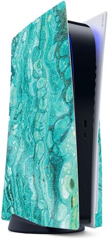 MightySkins Glossy Glitter Gaming Skin for PS5 / Playstation 5 - Marble Glitz | Durable High-Gloss Glitter Finish | Easy to Apply and Change Style | Made in The USA in Saudi Arabia
