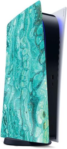MightySkins Glossy Glitter Gaming Skin for PS5 / Playstation 5 - Marble Glitz | Durable High-Gloss Glitter Finish | Easy to Apply and Change Style | Made in The USA in Saudi Arabia