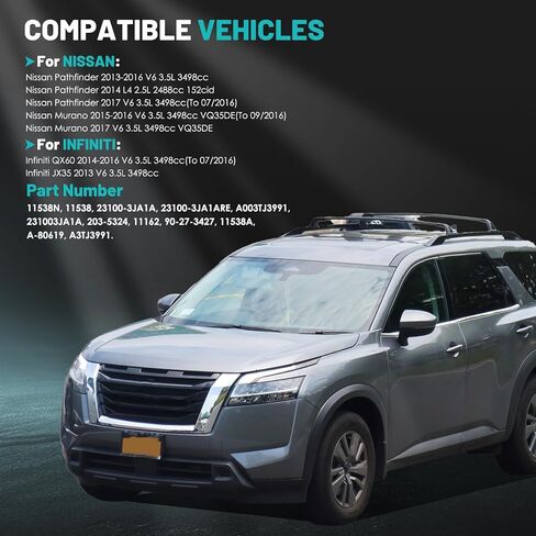 Farrme 11538 مولد السيارة 12 فولت 150 أمبير، بكرة 7 أخدود مناسبة لباثفايندر V6 3.5L، لباثفايندر L4 2.5L، لمورانو V6 3.5L، Qx60 V6، Jx35 V6 3.5L مولدات بديلة للسيارات 231003JA1A in Saudi Arabia