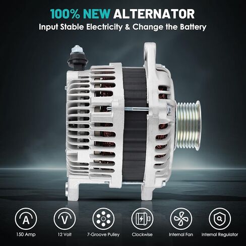 Farrme 11538 مولد السيارة 12 فولت 150 أمبير، بكرة 7 أخدود مناسبة لباثفايندر V6 3.5L، لباثفايندر L4 2.5L، لمورانو V6 3.5L، Qx60 V6، Jx35 V6 3.5L مولدات بديلة للسيارات 231003JA1A in Saudi Arabia
