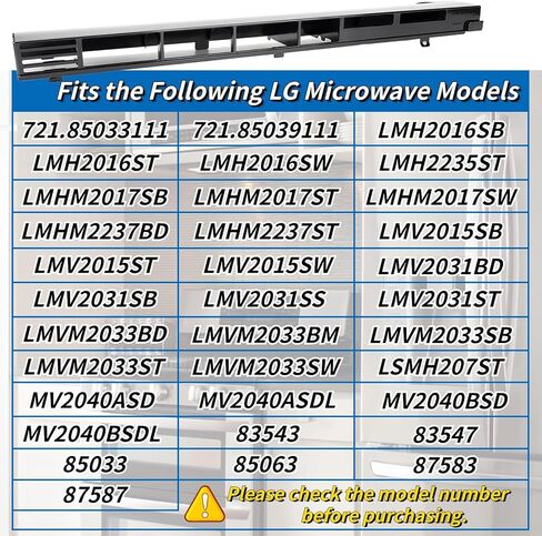 2024 شبكة تهوية علوية لفرن الميكروويف MDX61912701 متوافقة مع LG AP5202555، 2119394، AH3535252، EA3535252، LMV2031ST، LMH2016ST، LMHM2237BD، LMHM2017SB in Kuwait
