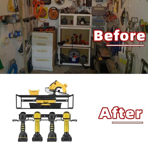 Handheld Power Tools Drill Holder Wall Mount,Power Tool Organizer,Garage Storage Tool Holder Wall Mount,Cordless Drill Tool Organizer.17.5 Inch Black in Saudi Arabia