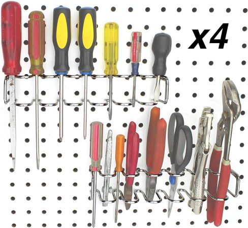Pegboard Tool Organizer, 1-Pack - Screwdriver Holder and/or Pliers Rack Accessory - Hooks to Any Peg Board - Pegboard Organization Accessory for Workbench, Garage, Tool Shed, Craft Room in Saudi Arabia