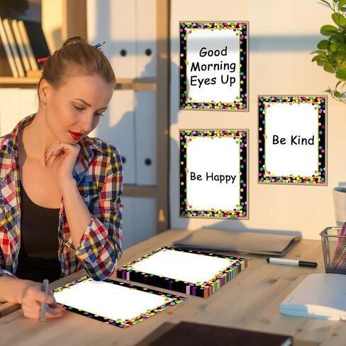 100 Sheets Back to School Squiggles and Dots Computer Printer Paper, 8.5x11 Black White Stationery Border Letterhead Paper for Teacher Print Writing Letters School Supplies for Kids Home Family in Saudi Arabia