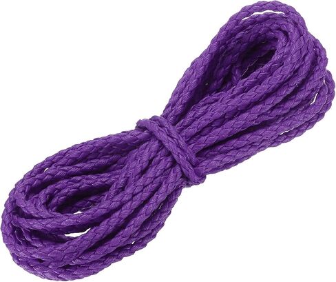 uxcell Leather Cord, 5.47 Yards 4mm Dia PU Braiding Thread String for Purse Handbag Shoelace DIY Crafts Bracelet Making, Black in Saudi Arabia