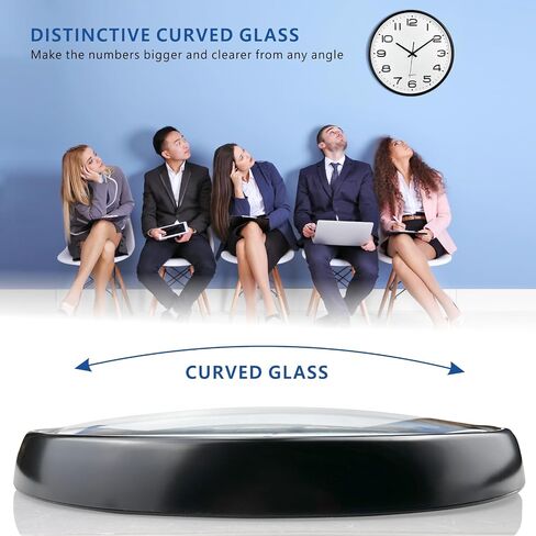 Plumeet 10'' Wall Clock, Battery Operated Small Wall Clocks Silent Non-Ticking Quartz, Modern Style Suitable for Bedroom Living Room Office Decor - 3D Numbers Display Easy to Read, Black in Saudi Arabia