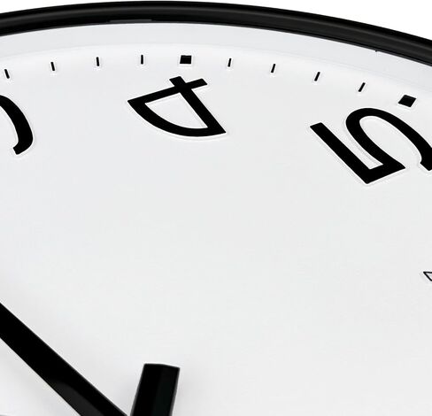 Plumeet 10'' Wall Clock, Battery Operated Small Wall Clocks Silent Non-Ticking Quartz, Modern Style Suitable for Bedroom Living Room Office Decor - 3D Numbers Display Easy to Read, Black in Saudi Arabia