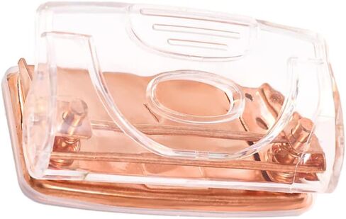 Acrylic Clear 2 Holes Paper Punch Multi- Function Hole Puncher Portable Planner Puncher for Home Office Supply Desktop Accessory (Rose Gold) in Saudi Arabia