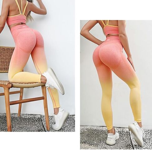 Premium Seamless High Waist Support Tummy Control Scrunch Booty Lifting Leggings -Gym Fitness Yoga in Saudi Arabia