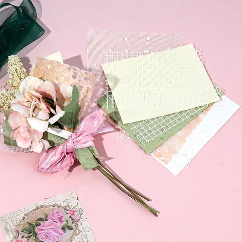 16 Piece of Handmade Scrapbook Paper, Mesh Fabric Mix Junk Journal Papers Scrapbook Supplies for Art Journaling, DIY Paper Craft Supplies, Card Making,Scrapbooking Handicraft Decoration(5.51*3.93inch) in Saudi Arabia