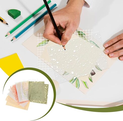 16 Piece of Handmade Scrapbook Paper, Mesh Fabric Mix Junk Journal Papers Scrapbook Supplies for Art Journaling, DIY Paper Craft Supplies, Card Making,Scrapbooking Handicraft Decoration(5.51*3.93inch) in Saudi Arabia