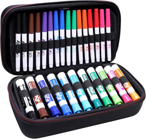 LTGEM Marker Case Storage Organizer 81 Slots Carrying Case for EXPO Dry Erase Markers Pens Brush Pen Coloring Pencils in Saudi Arabia