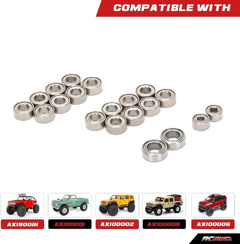ترقيات محمل الكرة RCAWD SCX24، 20 قطعة محمل RC للمحور 1/24، أجزاء من الألومنيوم لـ #AXI90081#AXI00001#AXI00002#AXI00005#AXI00006 in Saudi Arabia
