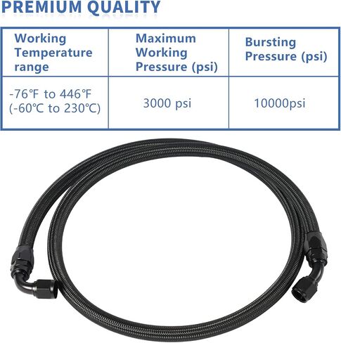 10AN Upgraded Transmission Cooler Line Kit Nylon and Stainless Steel Braided Cooling Hose Fitting Kit Compatible with Chevrolet/GMC 6.6L Duramax (LLY/LBZ/LMM) 2006-2010 Anodized in Saudi Arabia