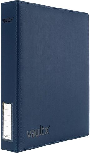 Vault X Premium Exo-Tec 3 Ring TCG Binder for 9 Pocket Trading Card Pages - 30+ Page Capacity Easy Open 3 D-Ring Clip Binder for TCG CCG Photo Cards (Slim, Blue) in Kuwait