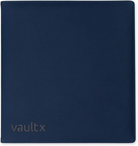 Vault X Premium Exo-Tec 3 Ring TCG Binder for 9 Pocket Trading Card Pages - 30+ Page Capacity Easy Open 3 D-Ring Clip Binder for TCG CCG Photo Cards (Slim, Blue) in Kuwait