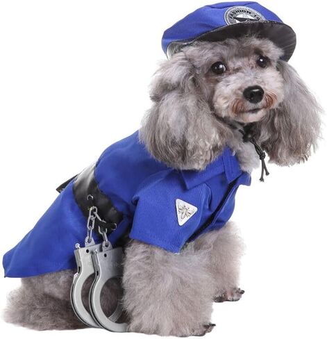 زي الكلب من DOTEYAYP Puppy Deadly Doll Dog، ملابس تنكرية للحيوانات الأليفة، زي حفلات الهالوين وعيد الميلاد المضحك للقطط والكلاب الصغيرة (متوسط، أزرق) in Kuwait