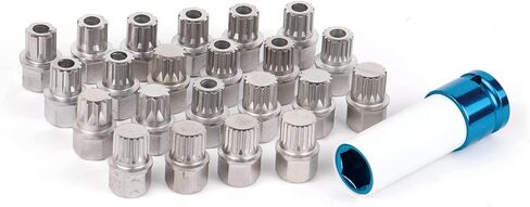 JEUCLEL 23PCS Wheel Locking Nut Key Kit Compatible with VW Volkswagen Audi VAG, Wheel Lock Nut Socket Adapter Set, Wheel Anti-Theft Lug Nut Removal Tool, Anti-Theft Screw Remover in Saudi Arabia