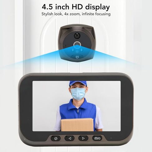 Video Intercom System, 3.5 Inch Doorbell, 1080P HD Color Night Vision Video Doorbell Camera with Monitor, Human Detection, HD Camera for Villa Office Apartment in Saudi Arabia