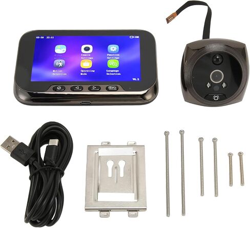 Video Intercom System, 3.5 Inch Doorbell, 1080P HD Color Night Vision Video Doorbell Camera with Monitor, Human Detection, HD Camera for Villa Office Apartment in Saudi Arabia
