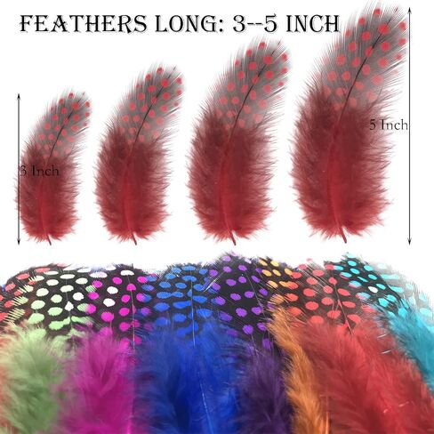150Pcs Colorful Feathers for Crafts for DIY Crafting DIY Craft Spotted Feather Wedding Party Decorations in Saudi Arabia