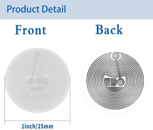20 PCS BABIQT NFC Tags RFID Sticker MIFARE Classic 1K S50, Smart NFC Tag RFID ISO 14443A 13.56 MHz Mifare MF1 NFC Stickers Self-Adhesive 1 inch Round in Saudi Arabia