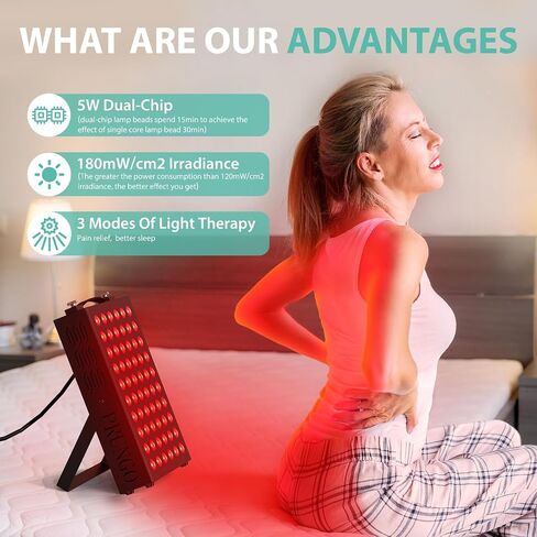 Red Light Therapy Device,RL-100, PrunGo 120W Red Light Therapy Device Panel with Adjustable Stand, 660nm 850nm Red Light Therapy (Blue) in Saudi Arabia