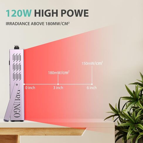 جهاز العلاج بالضوء الأحمر، RL-100، لوحة جهاز العلاج بالضوء الأحمر 120 وات من PrunGo مع حامل قابل للتعديل، العلاج بالضوء الأحمر 660 نانومتر 850 نانومتر in Saudi Arabia