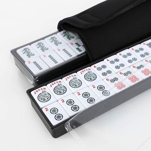 ORIENTOOLS American Mahjong Game Set with a Carrying Travel Bag, 166 Premium White Tiles, 4 All-in-One Rack/Pushers in Saudi Arabia