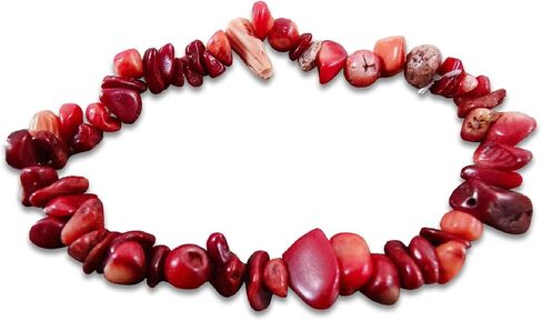 Natural Raw Gemstone Bracelets, Natural Crystal Chip Bead Bracelet, Healing Stone Beaded Bracelets for Women Men Girls Gifts (Tiger's Eye) in Kuwait