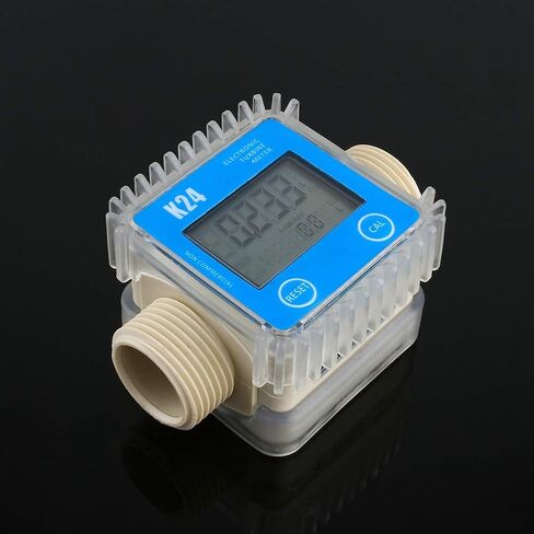 Turbine Meter, Professional K24 LCD Electrical Turbine Digital Gas Flow Meter Widely Used for Industrial Chemicals Liquid Water,Length 103MM in Saudi Arabia