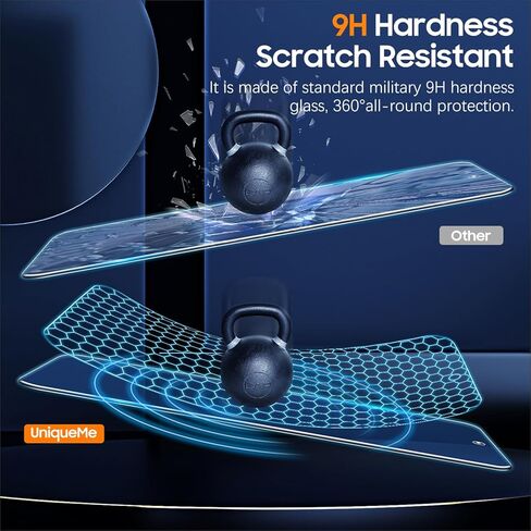 واقي شاشة UniqueMe لهاتف Google Pixel 8 Pro، [فتح بصمة الإصبع المتوافق] قطعتان من واقي عدسة الكاميرا المقاوم للكسر من الدرجة العسكرية وقطعتان من الزجاج المقسى 9H لهاتف Pixel 8 pro سهل التركيب in Kuwait