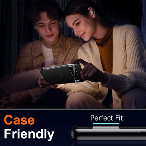 واقي شاشة UniqueMe لهاتف Google Pixel 8 Pro، [فتح بصمة الإصبع المتوافق] قطعتان من واقي عدسة الكاميرا المقاوم للكسر من الدرجة العسكرية وقطعتان من الزجاج المقسى 9H لهاتف Pixel 8 pro سهل التركيب in Kuwait