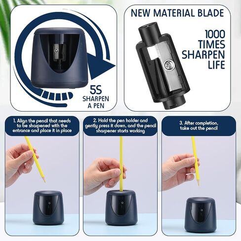 2 Pcs Electric Pencil Sharpeners Battery Powered Sharpener Cute Pencil Sharpener Battery Powered for Kids School Office Supplies in Saudi Arabia