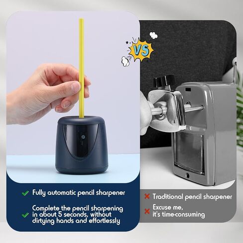 2 Pcs Electric Pencil Sharpeners Battery Powered Sharpener Cute Pencil Sharpener Battery Powered for Kids School Office Supplies in Saudi Arabia