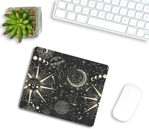 The cat Cowboy on a Horse grazes a Herd of Dragons on The Farm Rectangular Mouse Pad, Non-Slip Rubber MousePads for Office Home Laptop,9.5"x7.9"x0.12" Inch in Saudi Arabia