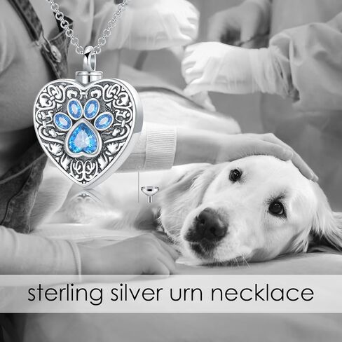 Sterling Silver Urn Necklace for Pets - Keep Your Beloved Dog or Cat Close with Memorial Cremation Jewelry Ashes Pendant Necklace Custom Available in Saudi Arabia