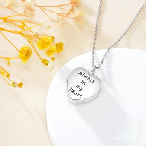 Sterling Silver Urn Necklace for Pets - Keep Your Beloved Dog or Cat Close with Memorial Cremation Jewelry Ashes Pendant Necklace Custom Available in Saudi Arabia