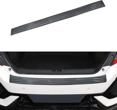 Ajxn Pack-1 Car Trunk Rubber Protection Strip, 3.1In x 35.4In Universal Bumper Anti-Scratch Anti-Bump Anti-rubbing Strip, Car Rear Bumper Protector Cover, Suitable for Car (Carbon Fiber Black) in Saudi Arabia