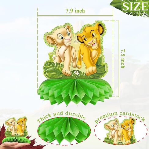 6 counts Lion Centerpieces for Party Supplies Tables Decorations Honeycomb Centerpiece Birthday Table in Kuwait