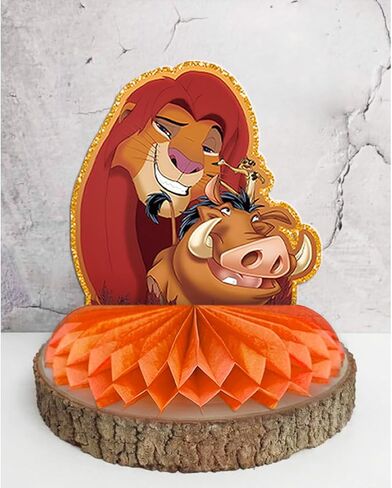 6 counts Lion Centerpieces for Party Supplies Tables Decorations Honeycomb Centerpiece Birthday Table in Kuwait