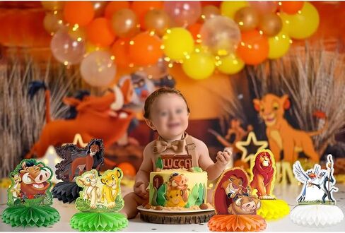 6 counts Lion Centerpieces for Party Supplies Tables Decorations Honeycomb Centerpiece Birthday Table in Kuwait