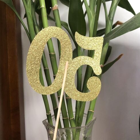 10-Pack Double Sided Glitter 50th Birthday Centerpiece Anniversary Centerpiece Sticks, Number 50 Table Topper Cake Topper for 50th Birthday Anniversary Table Party Decorations (Double Dided black) in Saudi Arabia