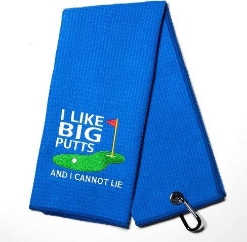 DYJYBMY I Like Putts Big Putts وأنا لا أستطيع الاستلقاء على منشفة الجولف، مناشف جولف مطرزة لحقائب الجولف مع مشبك، هدايا جولف للرجال والنساء، هدايا عيد ميلاد لمحبي الجولف، هدية تقاعد، منشفة جولف للأب in Saudi Arabia
