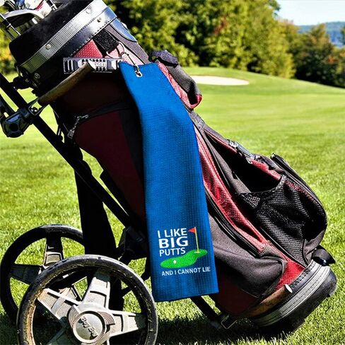 DYJYBMY I Like Putts Big Putts وأنا لا أستطيع الاستلقاء على منشفة الجولف، مناشف جولف مطرزة لحقائب الجولف مع مشبك، هدايا جولف للرجال والنساء، هدايا عيد ميلاد لمحبي الجولف، هدية تقاعد، منشفة جولف للأب in Saudi Arabia