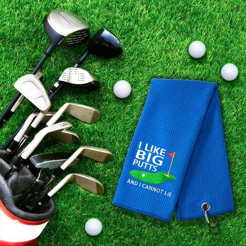 DYJYBMY I Like Putts Big Putts وأنا لا أستطيع الاستلقاء على منشفة الجولف، مناشف جولف مطرزة لحقائب الجولف مع مشبك، هدايا جولف للرجال والنساء، هدايا عيد ميلاد لمحبي الجولف، هدية تقاعد، منشفة جولف للأب in Saudi Arabia