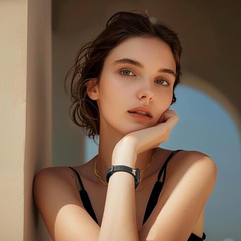 Adorve سوار جلدي نحيف متوافق مع أساور ساعة Apple للنساء 40 مم 41 مم 38 مم 42 مم 44 مم 45 مم، سوار من الجلد الناعم الأصلي المحبب مع سحر لأساور iWatch النسائية سلسلة SE 9 8 7 6 5 4 3 2 1 in Kuwait